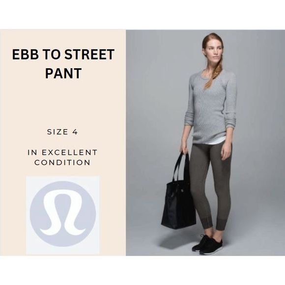 Lululemon Ebb To Street Pant Size 4 EUC - Picture 1 of 13